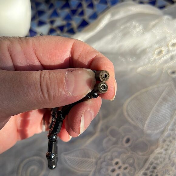 Vintage Hematite “Dot & Dash” Magnet Bracelet - Picture 4 of 5